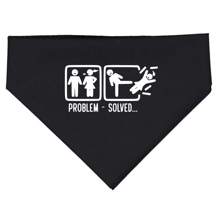 Divorce Problem Solved Funny Break Up USA-Made Doggie Bandana