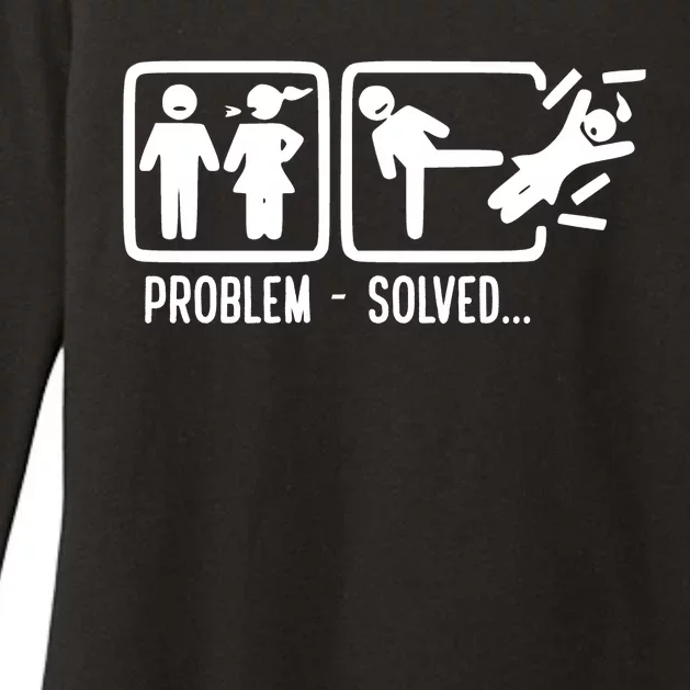 Divorce Problem Solved Funny Break Up Womens CVC Long Sleeve Shirt