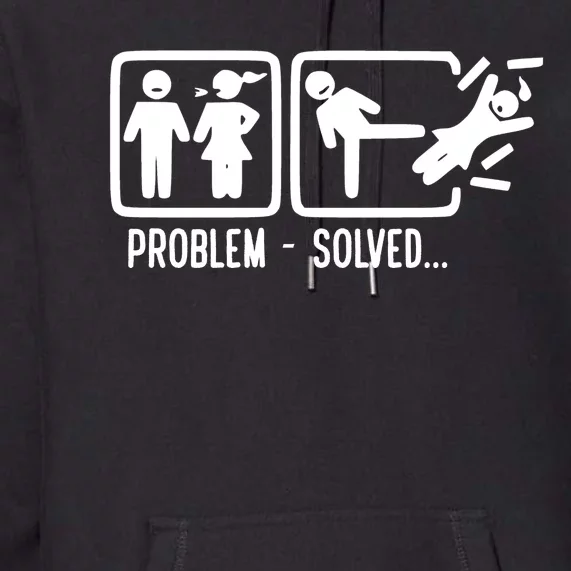 Divorce Problem Solved Funny Break Up Premium Hoodie