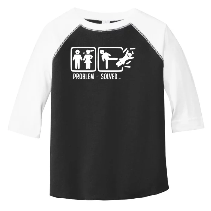 Divorce Problem Solved Funny Break Up Toddler Fine Jersey T-Shirt