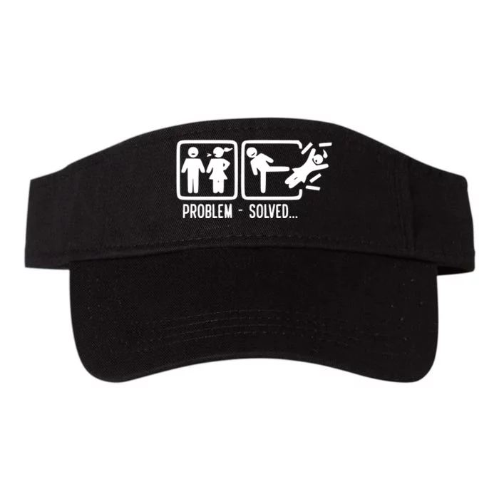 Divorce Problem Solved Funny Break Up Valucap Bio-Washed Visor