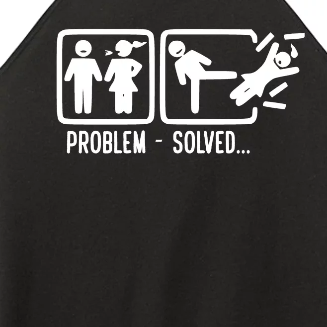 Divorce Problem Solved Funny Break Up Women’s Perfect Tri Rocker Tank