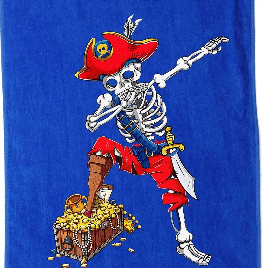 Dabbing Pirate Skeleton Dab Halloween Costume Gift Platinum Collection Golf Towel