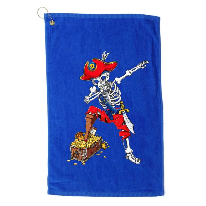 Dabbing Pirate Skeleton Dab Halloween Costume Gift Platinum Collection Golf Towel