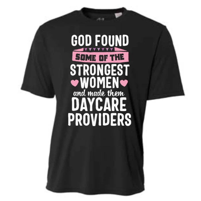 Daycare Provider Strongest Women Childcare Appreciation Cooling Performance Crew T-Shirt