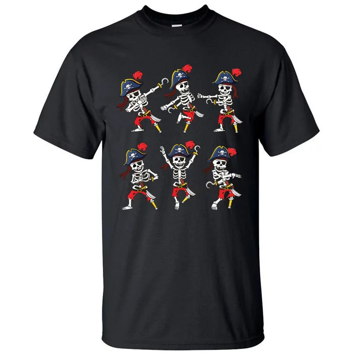 Dancing Pirate Skeletons Dance Challenge Boy Halloween Tall T-Shirt