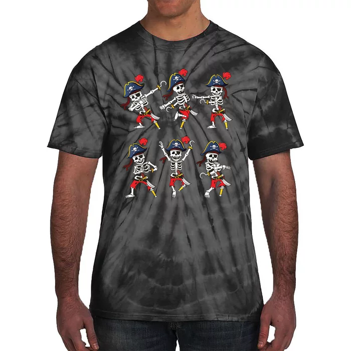 Dancing Pirate Skeletons Dance Challenge Boy Halloween Tie-Dye T-Shirt