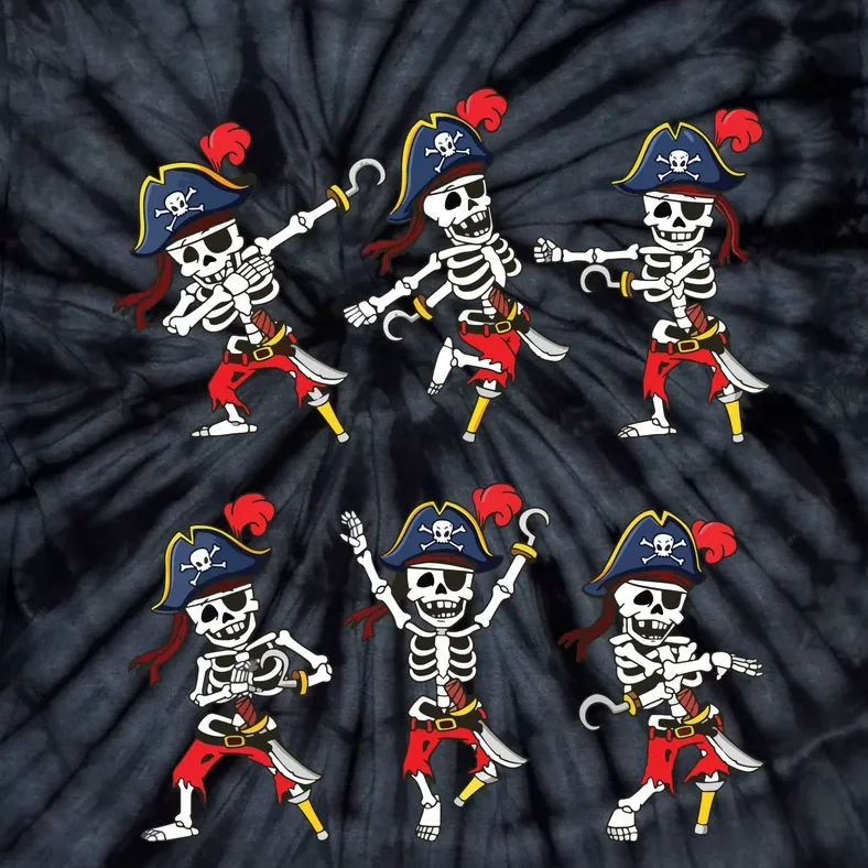 Dancing Pirate Skeletons Dance Challenge Boy Halloween Tie-Dye T-Shirt