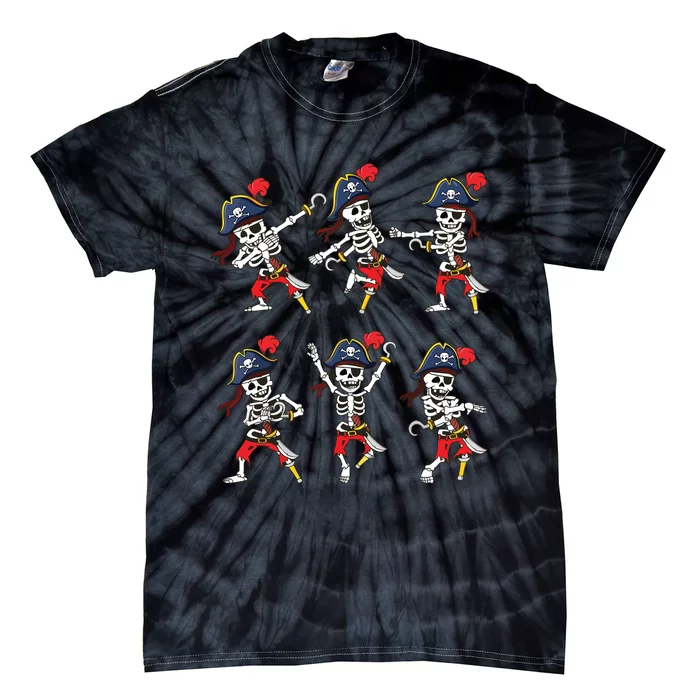 Dancing Pirate Skeletons Dance Challenge Boy Halloween Tie-Dye T-Shirt