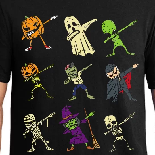 Dab Pumpkin Skeleton Ghost Alien Zombie Halloween Pajama Set