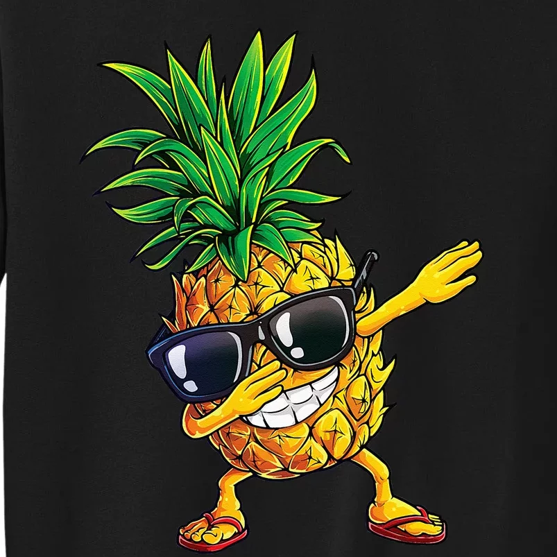 Dabbing Pineapple Sunglasses Aloha Beaches Hawaii Hawaiian Tall Sweatshirt