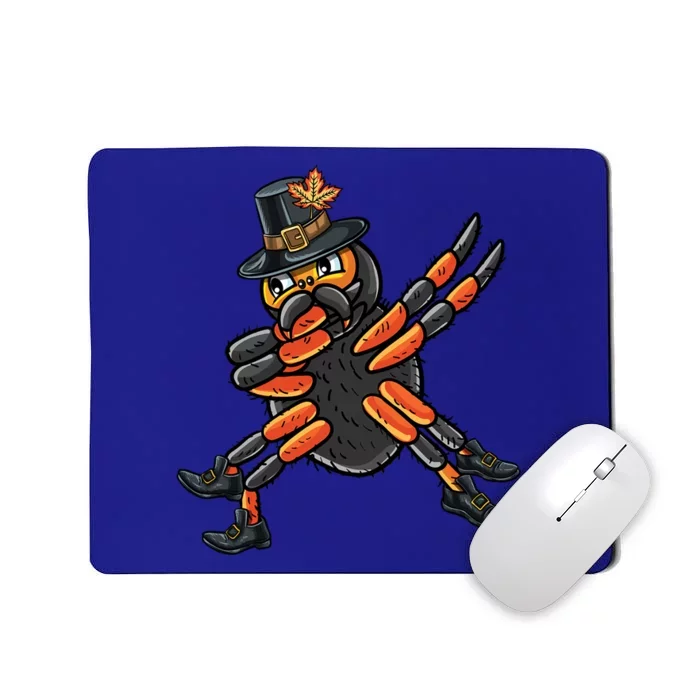 Dabbing Pilgrim Spider Thanksgiving Spider Gift Mousepad