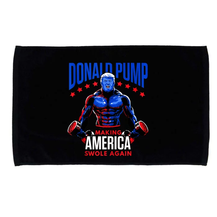 Donald Pump Swole America Trump Weight Lifting Gym Fitness Microfiber Hand Towel