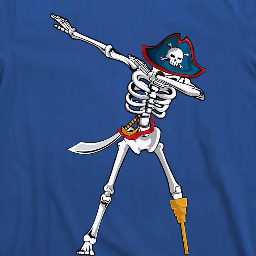 Dabbing Pirate Skeleton Funny Halloween Dab Meaningful Gift T-Shirt