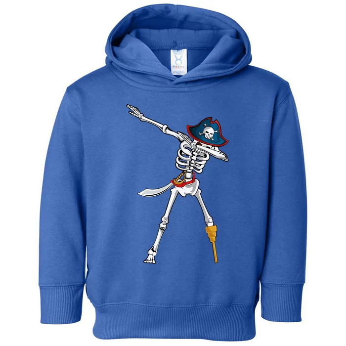 Dabbing Pirate Skeleton Funny Halloween Dab Meaningful Gift Toddler Hoodie