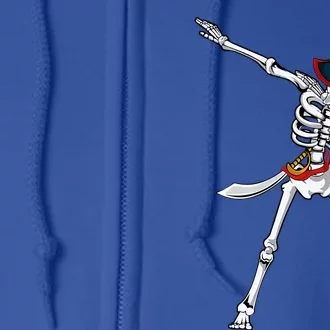 Dabbing Pirate Skeleton Funny Halloween Dab Meaningful Gift Full Zip Hoodie