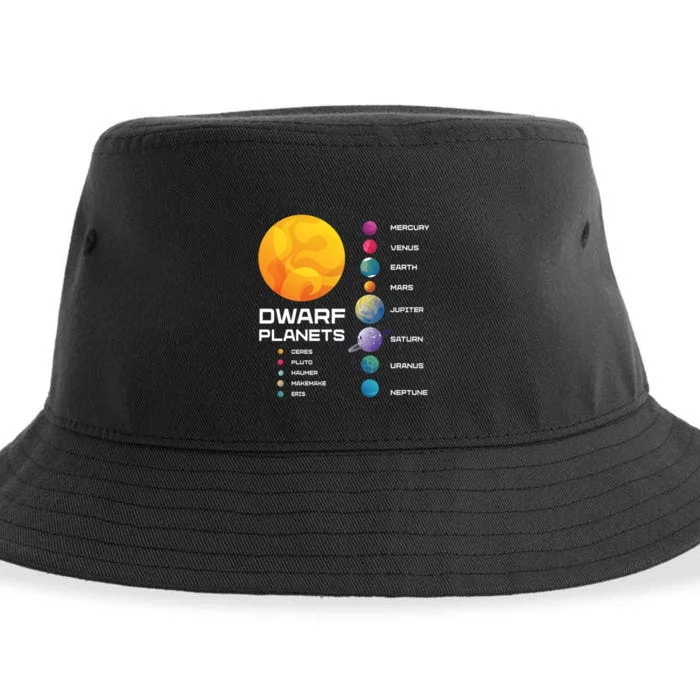 Dwarf Planets Space Astronaut Galaxy Mars Earth Venus Mercury Jupiter Sustainable Bucket Hat