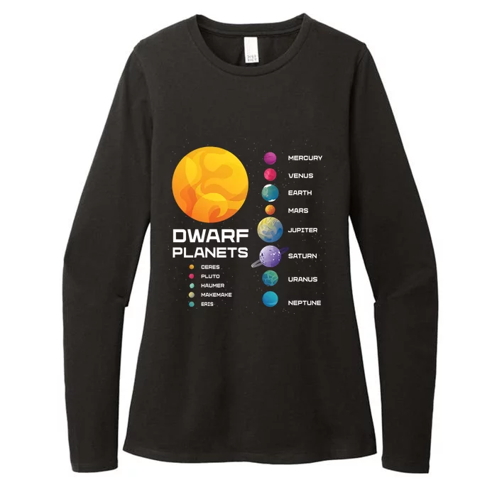 Dwarf Planets Space Astronaut Galaxy Mars Earth Venus Mercury Jupiter Womens CVC Long Sleeve Shirt