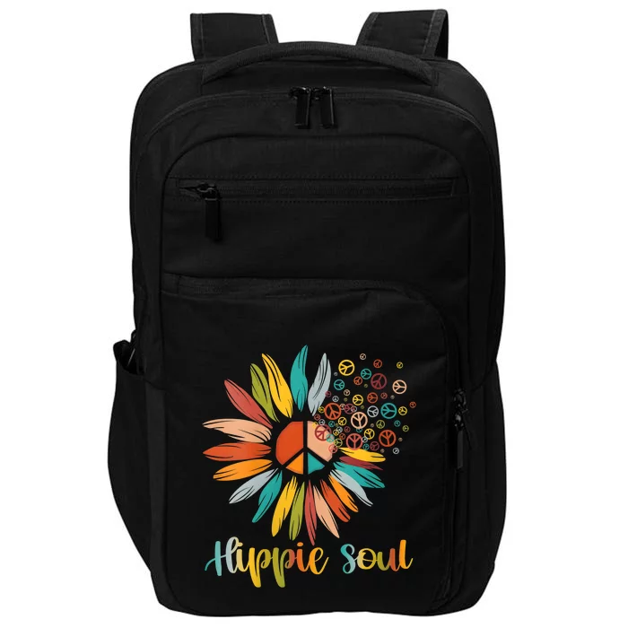 Daisy Peace Sign Hippie Soul Flower Lovers Gifts Impact Tech Backpack