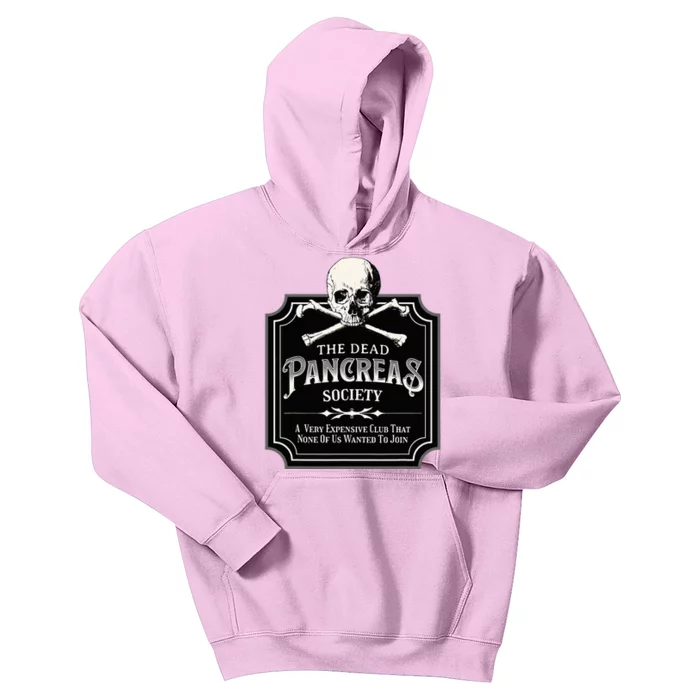 Dead Pancreas Society Type One Diabetes T1d Awareness Skull Kids Hoodie