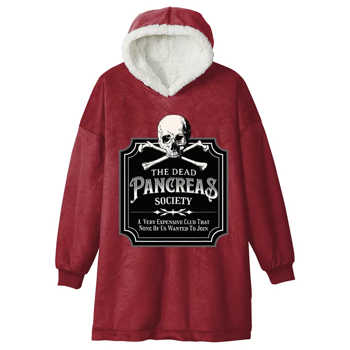 Dead Pancreas Society Type One Diabetes T1d Awareness Skull Hooded Wearable Blanket