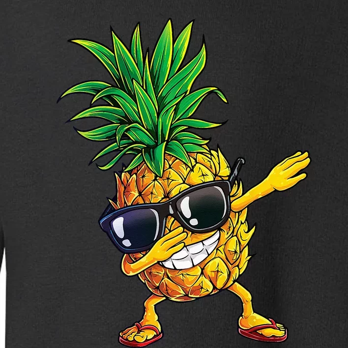 Dabbing Pineapple Sunglasses Aloha Beaches Hawaii Hawaiian Toddler Sweatshirt