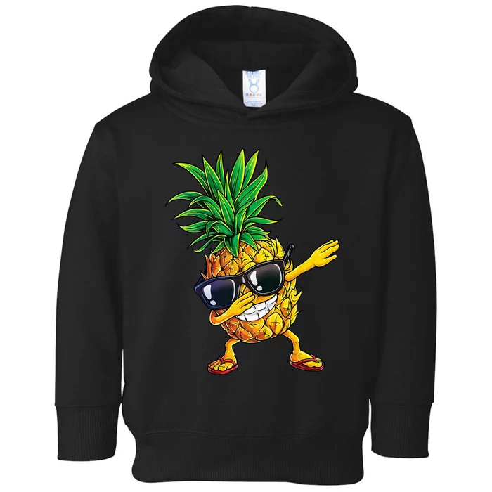 Dabbing Pineapple Sunglasses Aloha Beaches Hawaii Hawaiian Toddler Hoodie