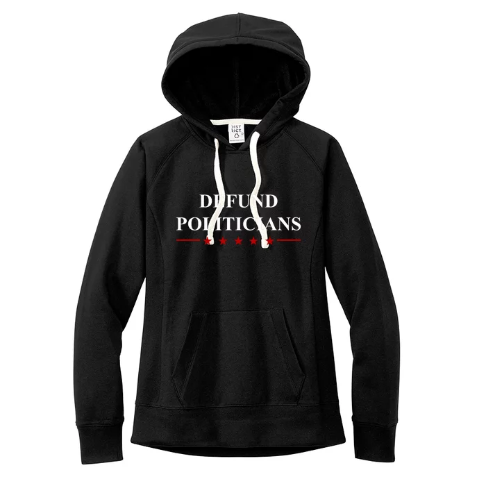 Defund Politicians Simple Logo Women's Fleece Hoodie