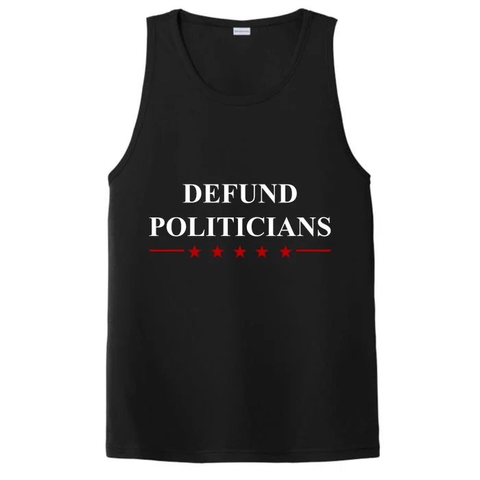 Defund Politicians Simple Logo Performance Tank