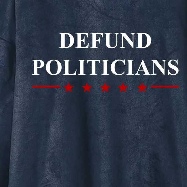 Defund Politicians Simple Logo Hooded Wearable Blanket