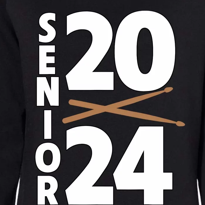 Drum Player Senior Class Of 2024 Marching Band Student Womens California Wash Sweatshirt