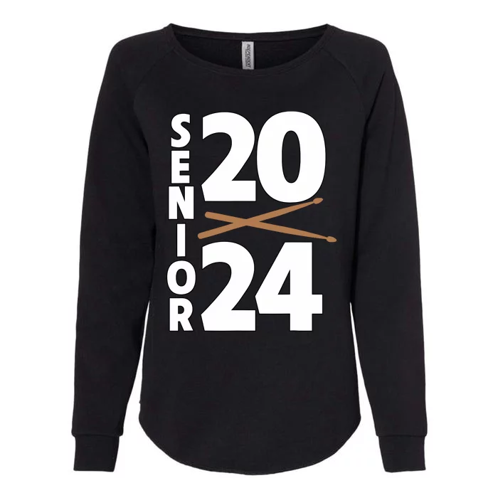 Drum Player Senior Class Of 2024 Marching Band Student Womens California Wash Sweatshirt