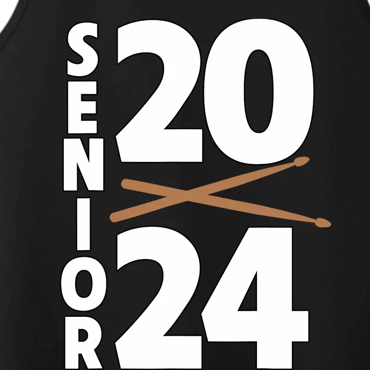 Drum Player Senior Class Of 2024 Marching Band Student Performance Tank