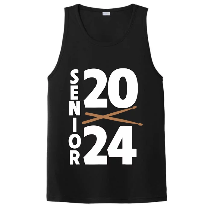 Drum Player Senior Class Of 2024 Marching Band Student Performance Tank