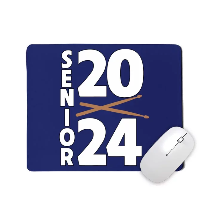 Drum Player Senior Class Of 2024 Marching Band Student Mousepad