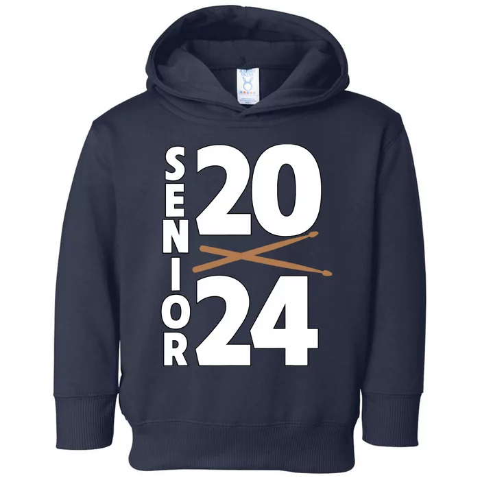 Drum Player Senior Class Of 2024 Marching Band Student Toddler Hoodie