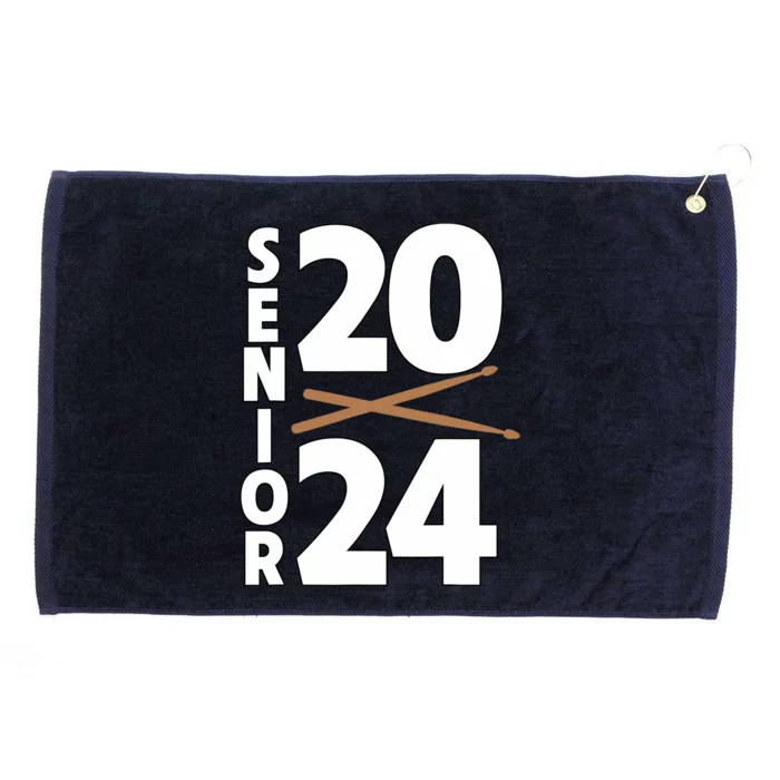 Drum Player Senior Class Of 2024 Marching Band Student Grommeted Golf Towel