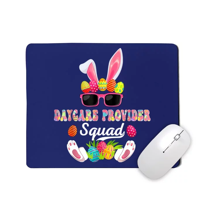 Daycare Provider Squad Costume Bunny Sunglasses Easter Eggs Mousepad