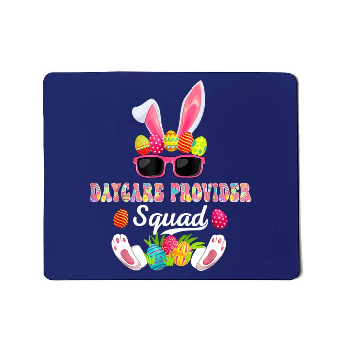 Daycare Provider Squad Costume Bunny Sunglasses Easter Eggs Mousepad