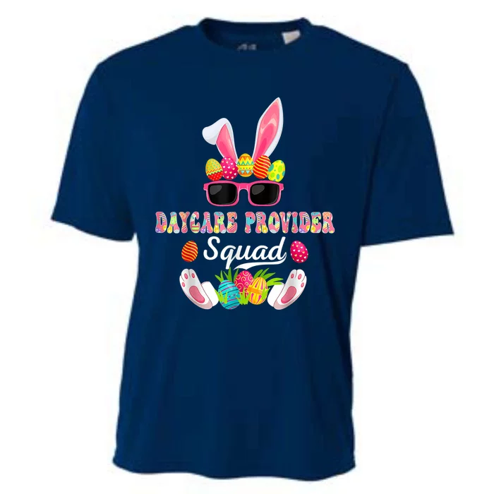 Daycare Provider Squad Costume Bunny Sunglasses Happy Easter Eggs Cooling Performance Crew T-Shirt