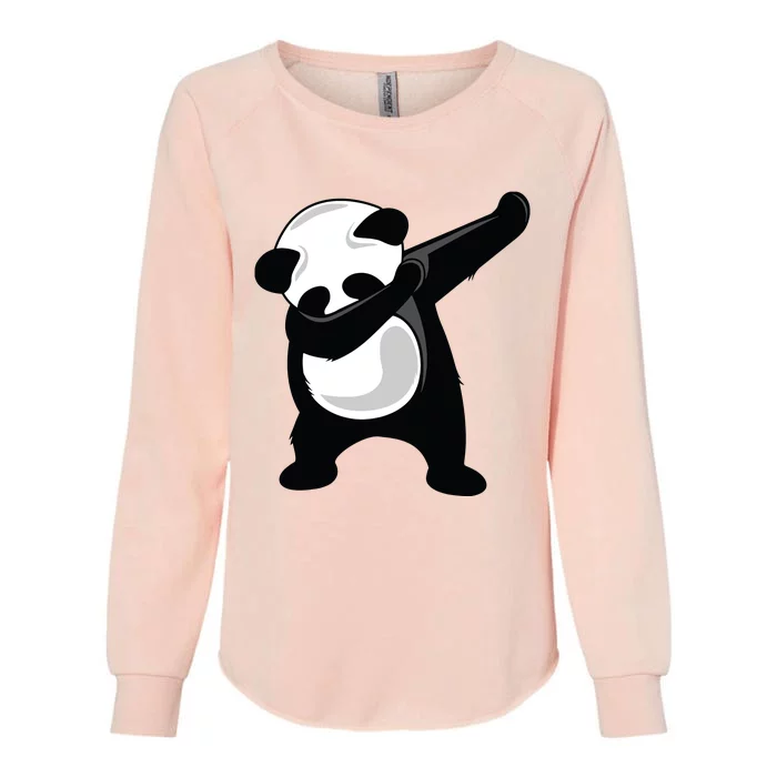 Dabbing Panda Shirts Cute Animal Giant Panda Bear Dab Dance Womens California Wash Sweatshirt