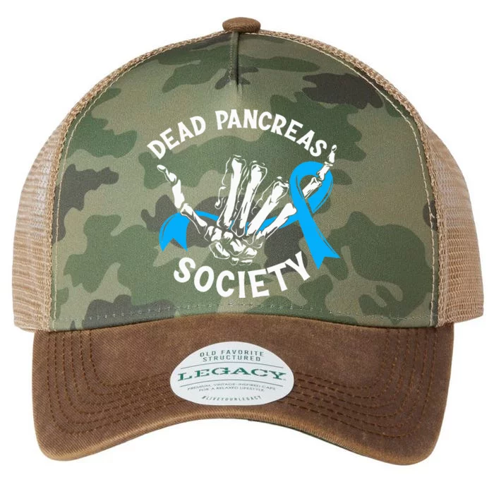 Dead Pancreas Society Diabetes Awareness Skeleton Hand Legacy Tie Dye Trucker Hat