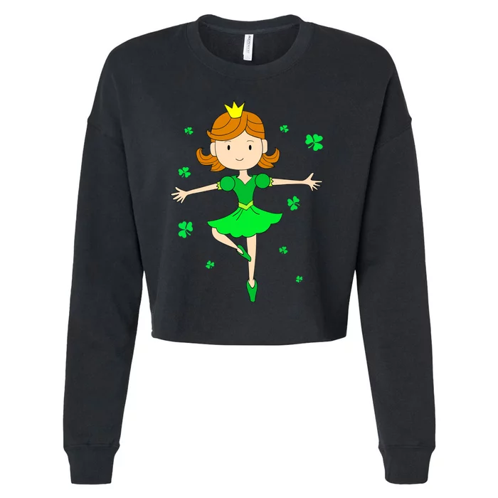 Dancing Princess St Patricks Ballerina Cropped Pullover Crew