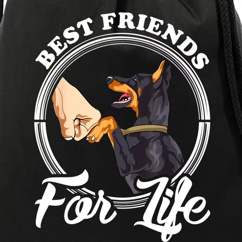 Doberman Pinscher Shirt Funny Doberman Lover Drawstring Bag