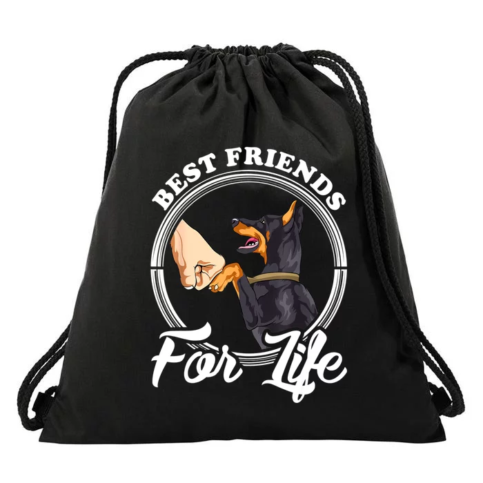 Doberman Pinscher Shirt Funny Doberman Lover Drawstring Bag