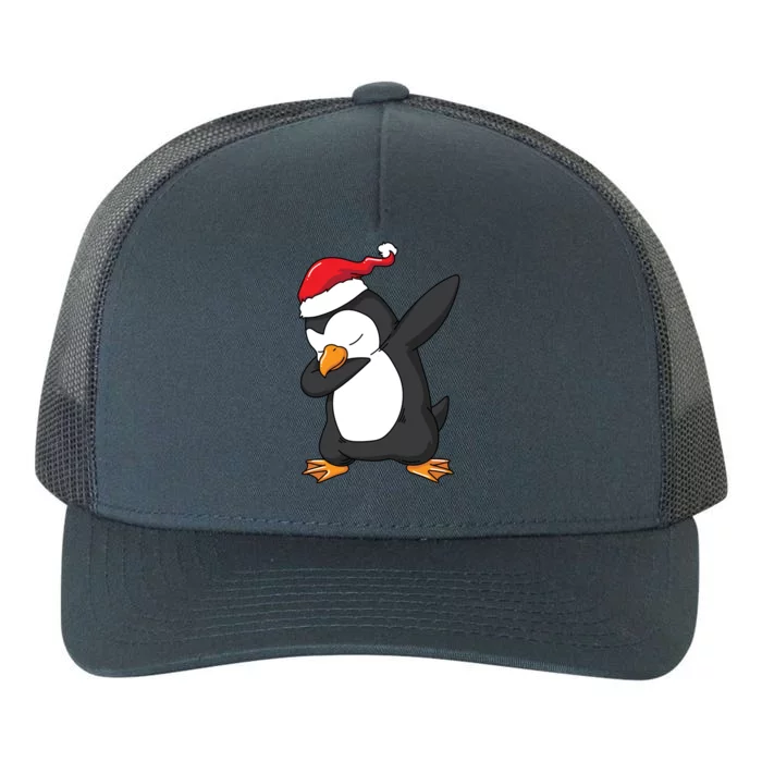 Dabbing Penguin Santa Hat Funny Christmas Gift Yupoong Adult 5-Panel Trucker Hat