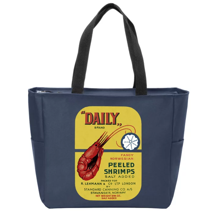 Daily Peeled Shrimps Zip Tote Bag