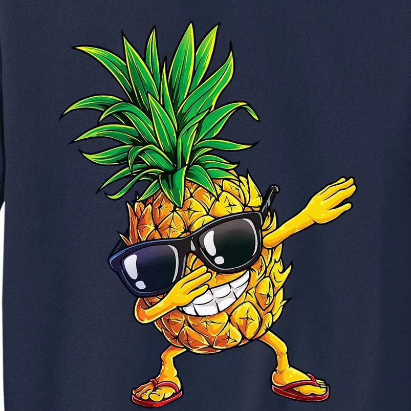 Dabbing Pineapple Sunglasses Aloha Beaches Hawaii Hawaiian Tall Sweatshirt