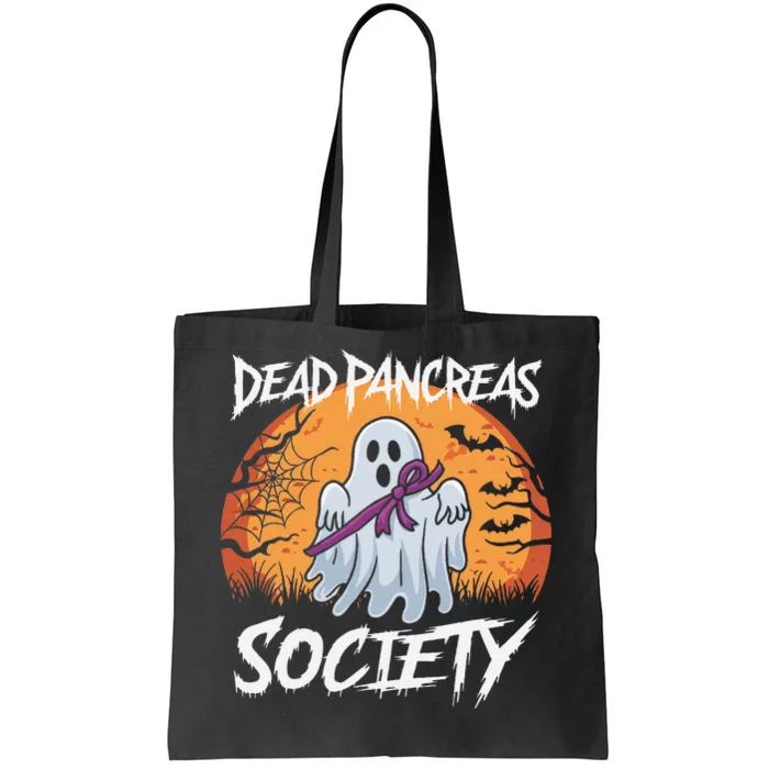 Dead Pancreas Society Diabetes Glucose Ghost Halloween Tote Bag