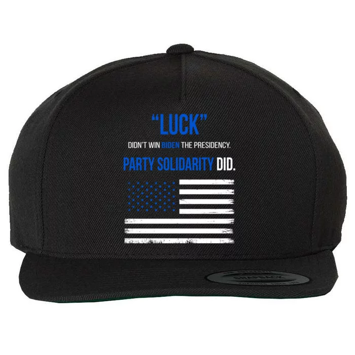 Democratic Party Solidarity Win Biden Harris Proud Democrat Cute Gift Wool Snapback Cap